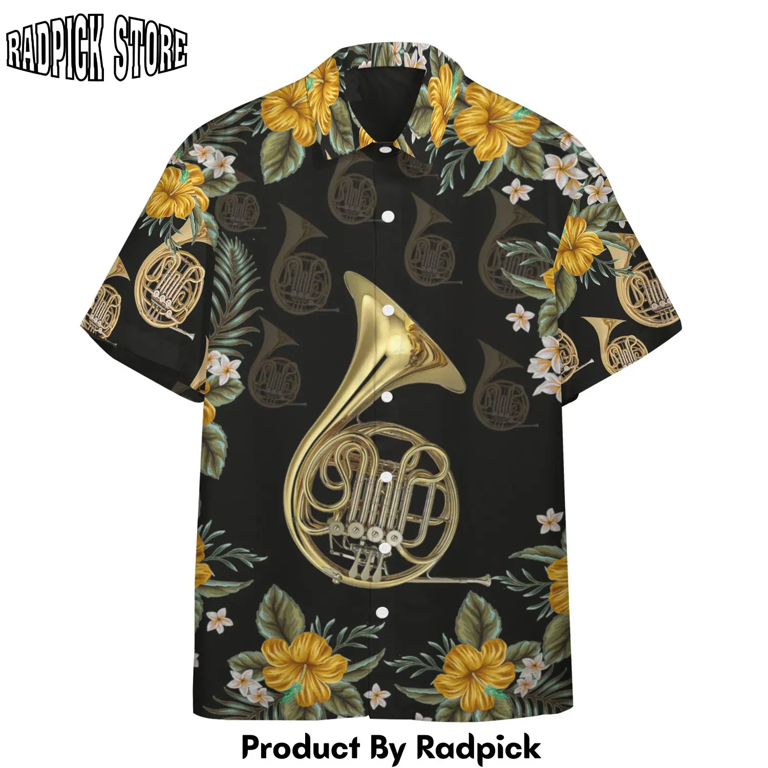 Radpick 3d french horn hawaii shirt rp292793